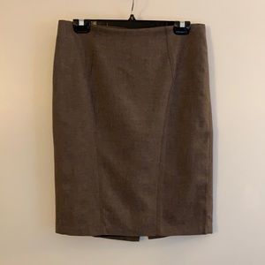 Smart Set Lined Brown Wool Blend Pencil Skirt-7